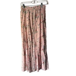 Billabong x The Salty Blonde Floral Maxi Skirt Pink Boho Cottagecore Size 25